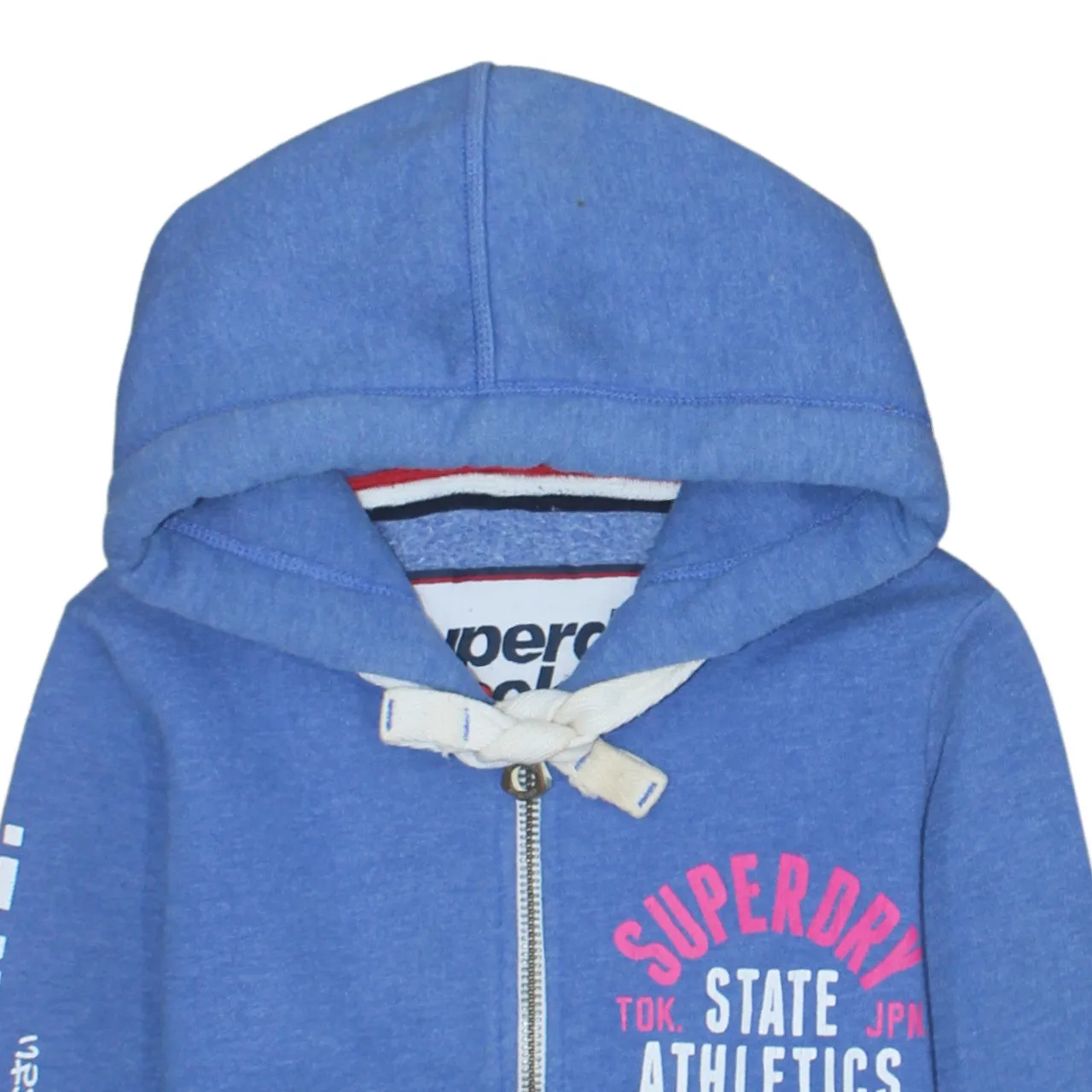 Super Dry 90's Drawstring Pockets Full Zip Up Hoodie XXSmall Blue sold by Vintage Club product image thumbnail 3