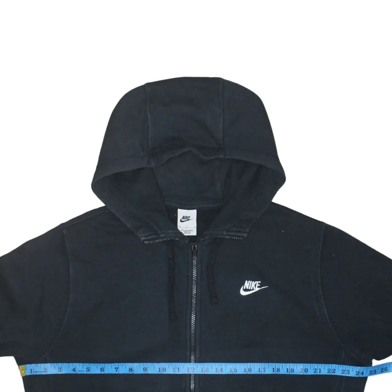 Nike 90's Swoosh Full Zip Up Hoodie Medium Black sold by Vintage Club product image thumbnail 5
