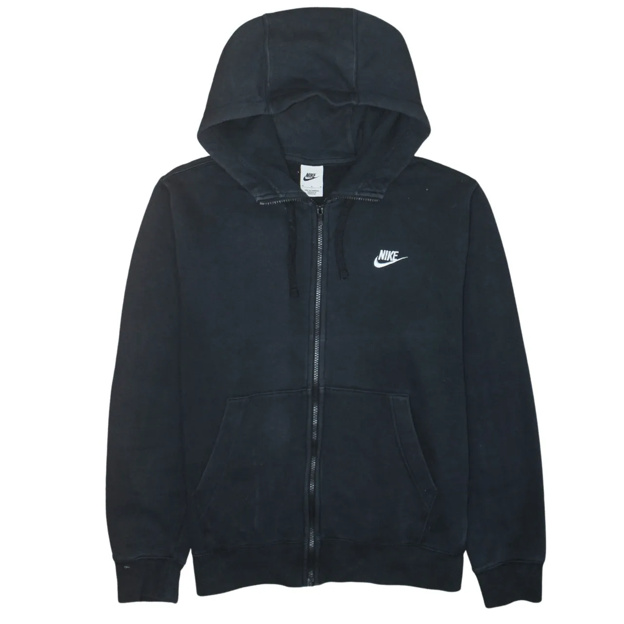 Nike 90's Swoosh Full Zip Up Hoodie Medium Black sold by Vintage Club