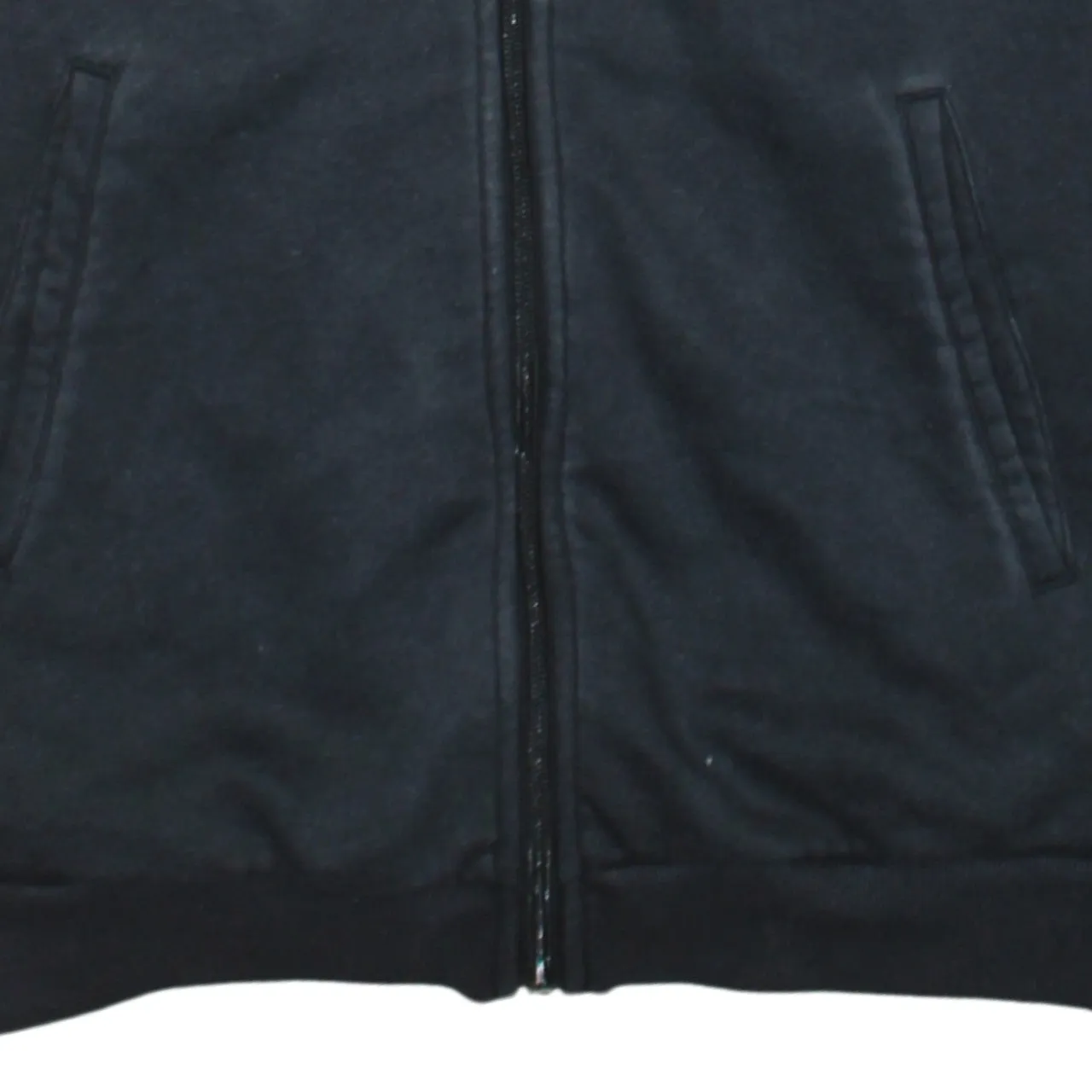 Adidas Black Full Zip Hoodie Women’s XSmall Embroidered Chest Logo Fleece Lined Sweatshirt sold by Vintage Club product image thumbnail 4