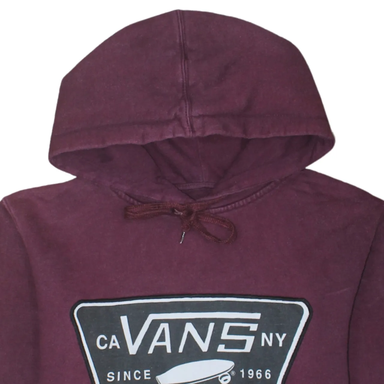 VANS 90's Spellout Pullover Hoodie Small Burgundy Red sold by Vintage Club product image thumbnail 3