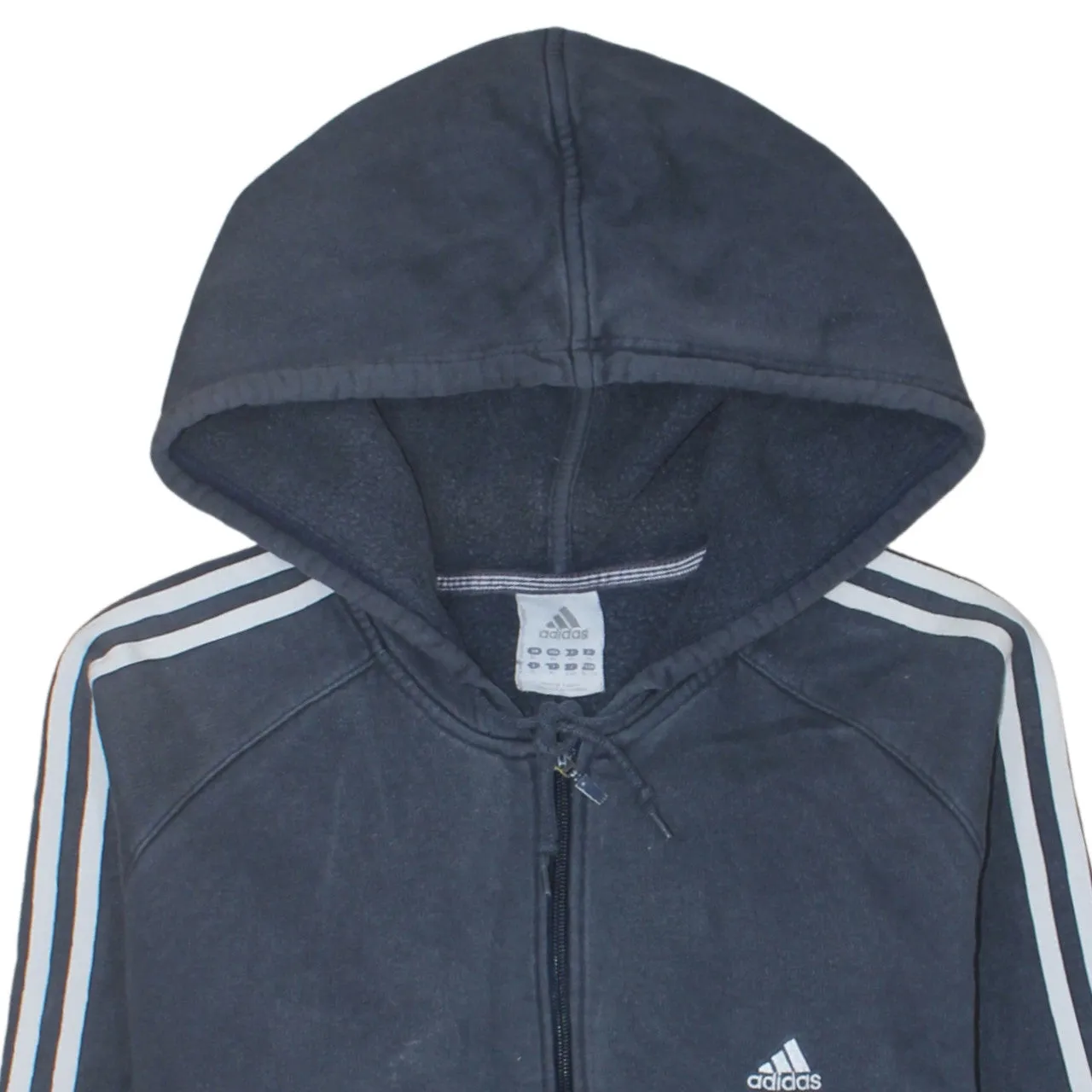 Adidas 90's Striped Sleeve Full Zip Up Hoodie XLarge Black sold by Vintage Club product image thumbnail 3