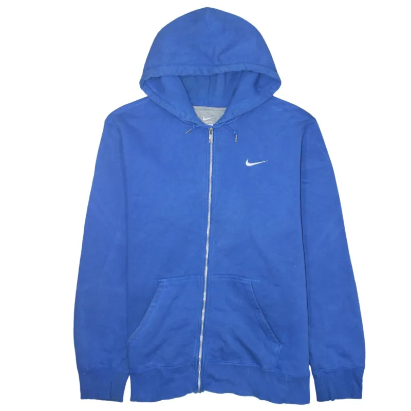Nike 90's Swoosh Full Zip Up Hoodie XXLarge (2XL) Blue sold by Vintage Club