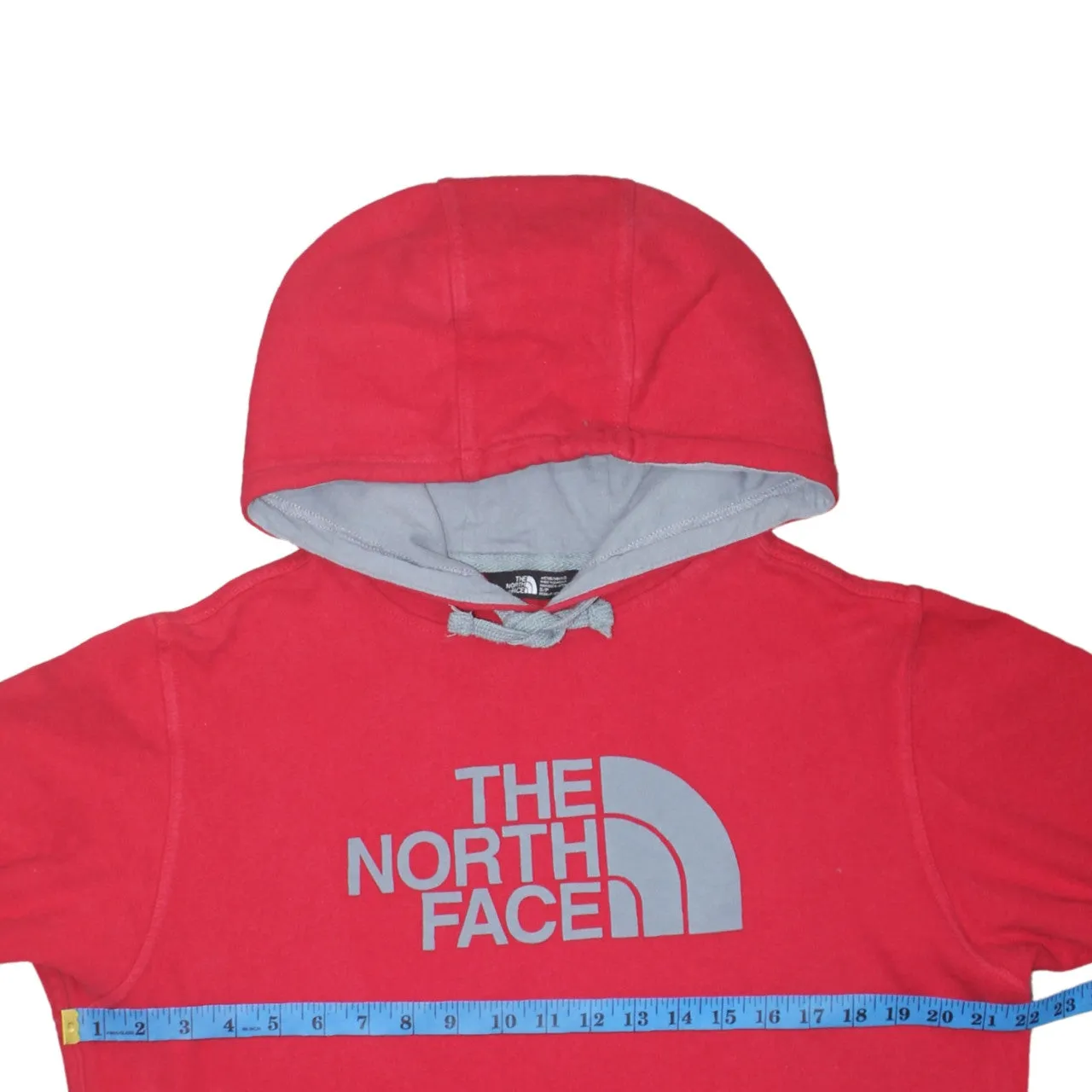 The North Face 90's Spellout Pullover Hoodie Small Red sold by Vintage Club product image thumbnail 5