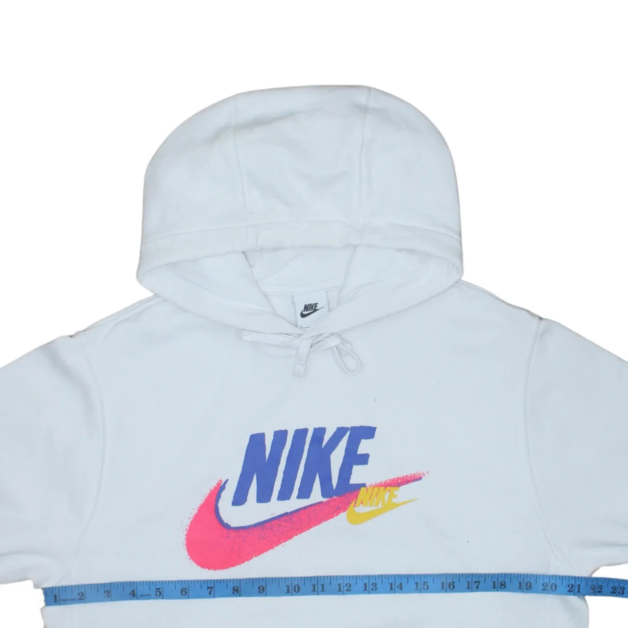 Nike 90's Center Middle Swoosh Pullover Hoodie Small White sold by Vintage Club product image thumbnail 5