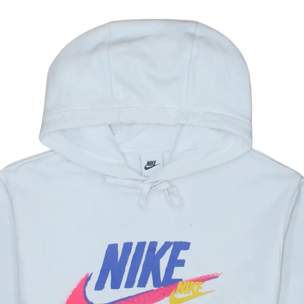 Nike 90's Center Middle Swoosh Pullover Hoodie Small White sold by Vintage Club product image thumbnail 3