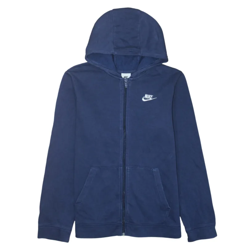 Nike 90's Swoosh Full Zip Up Hoodie XLarge Navy Blue sold by Vintage Club