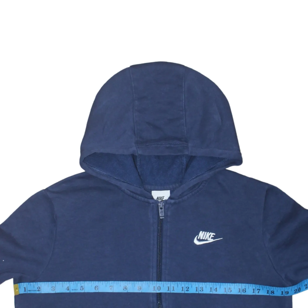 Nike 90's Swoosh Full Zip Up Hoodie XLarge Navy Blue sold by Vintage Club product image thumbnail 5