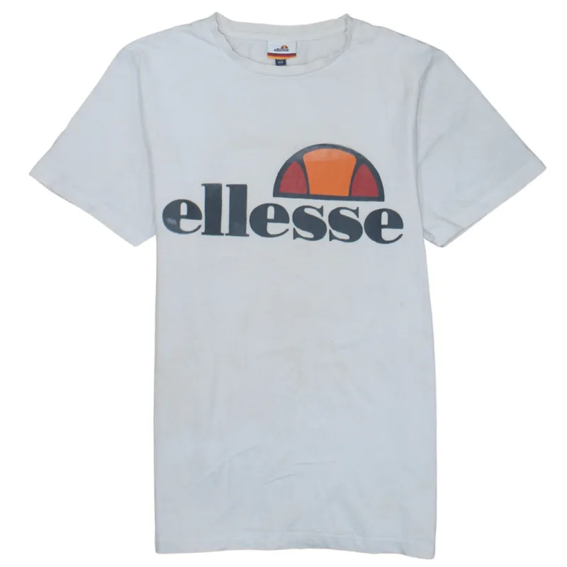 Ellesse 90's Spellout Short Sleeves T Shirt Small White sold by Vintage Club