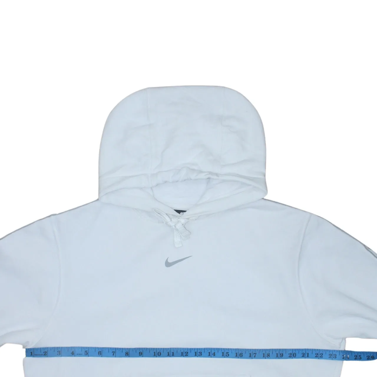 Nike 90's Center Middle Swoosh Pullover Hoodie Small White sold by Vintage Club product image thumbnail 5