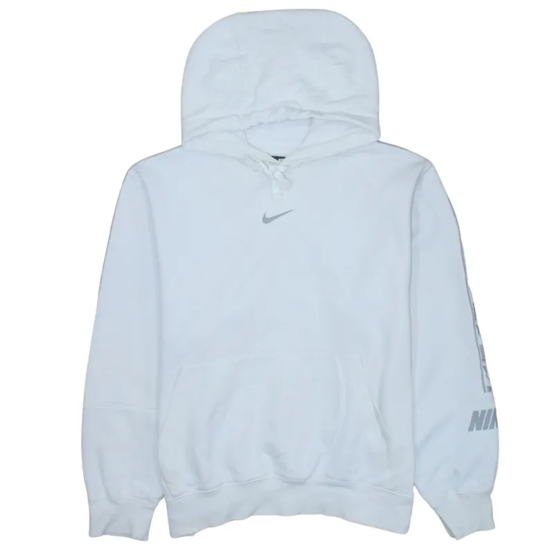 Nike 90's Center Middle Swoosh Pullover Hoodie Small White sold by Vintage Club