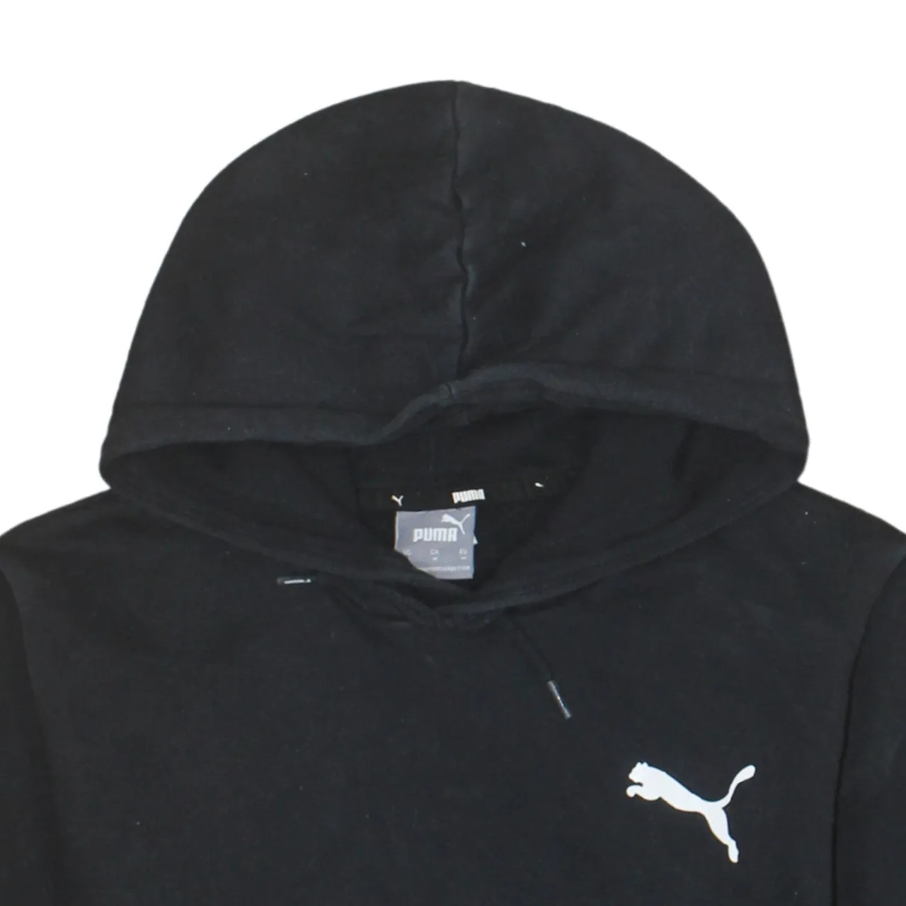 Puma 90's Drawstring Pockets Pullover Hoodie Medium Black sold by Vintage Club product image thumbnail 3
