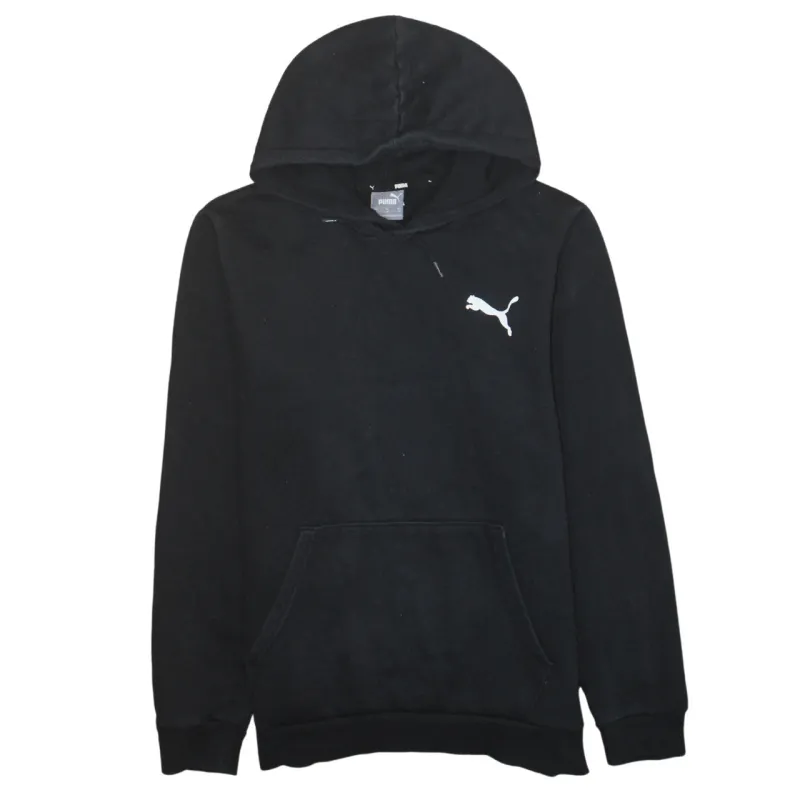 Puma 90's Drawstring Pockets Pullover Hoodie Medium Black sold by Vintage Club