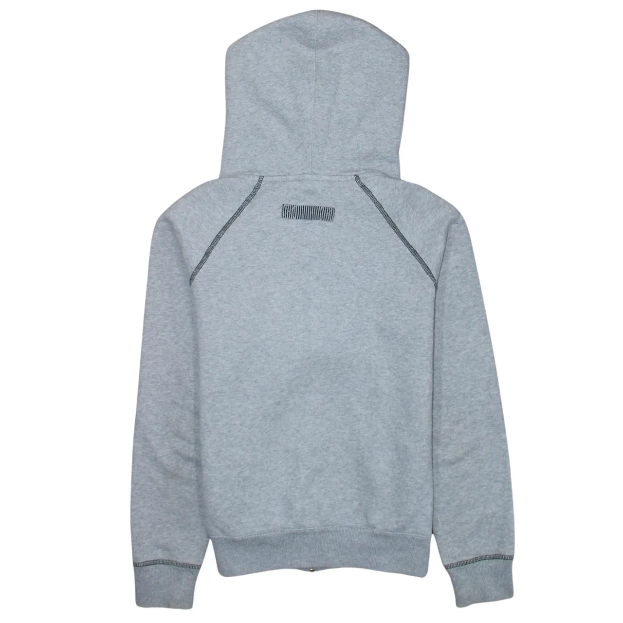 Adidas 90's Drawstring Pockets Full Zip Up Hoodie Small Grey sold by Vintage Club product image thumbnail 2