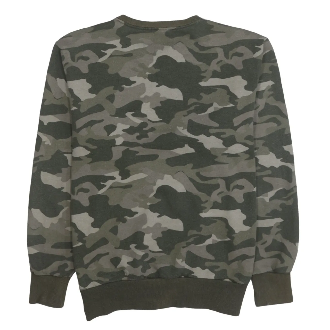 Ellesse Green Camo Sweatshirt Women’s XLarge Printed Chest Logo Fleece Lined Pullover Top sold by Vintage Club product image thumbnail 2