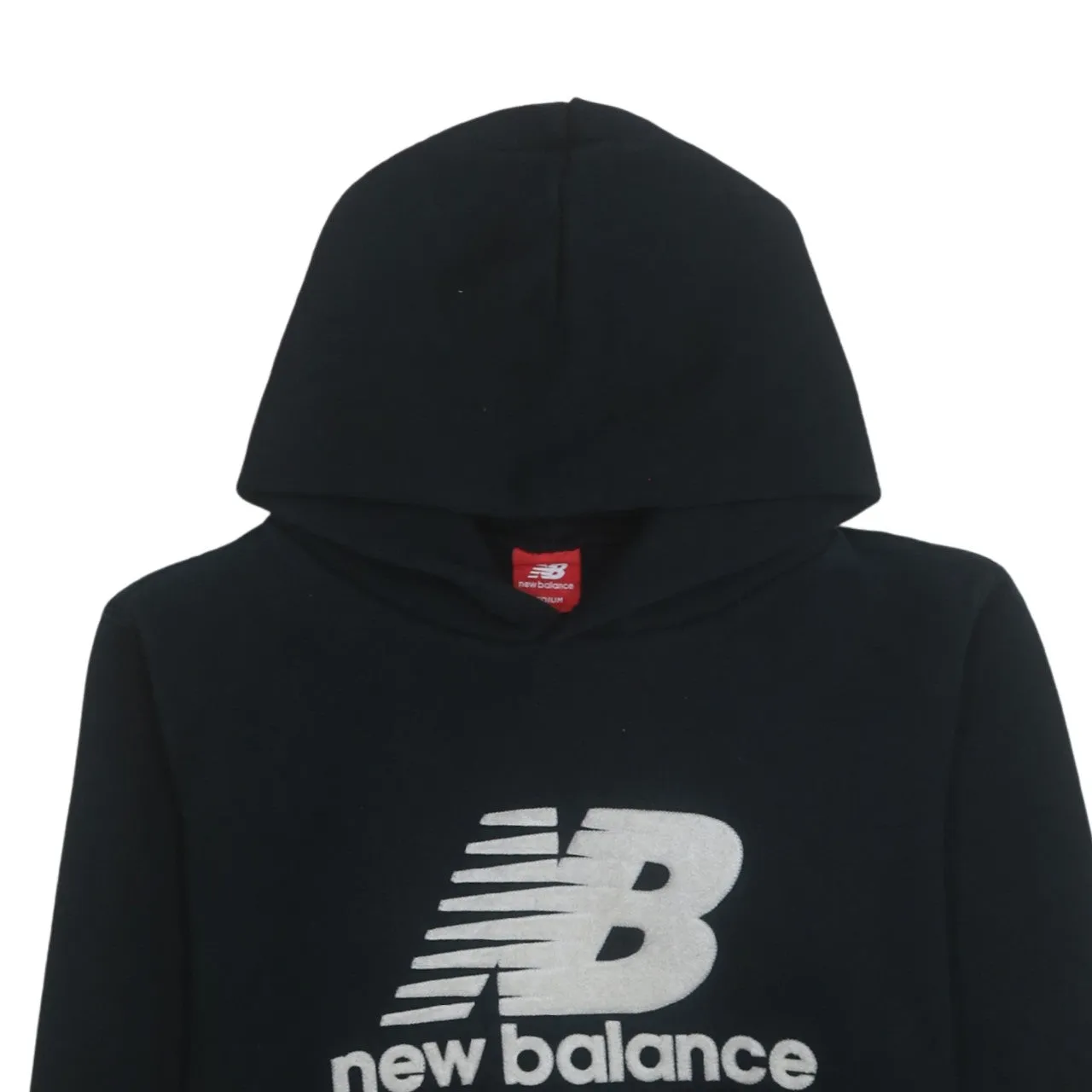New Balance Black Hoodie Women's Medium Large Printed Logo Front Pocket Pullover Sweatshirt sold by Vintage Club product image thumbnail 3