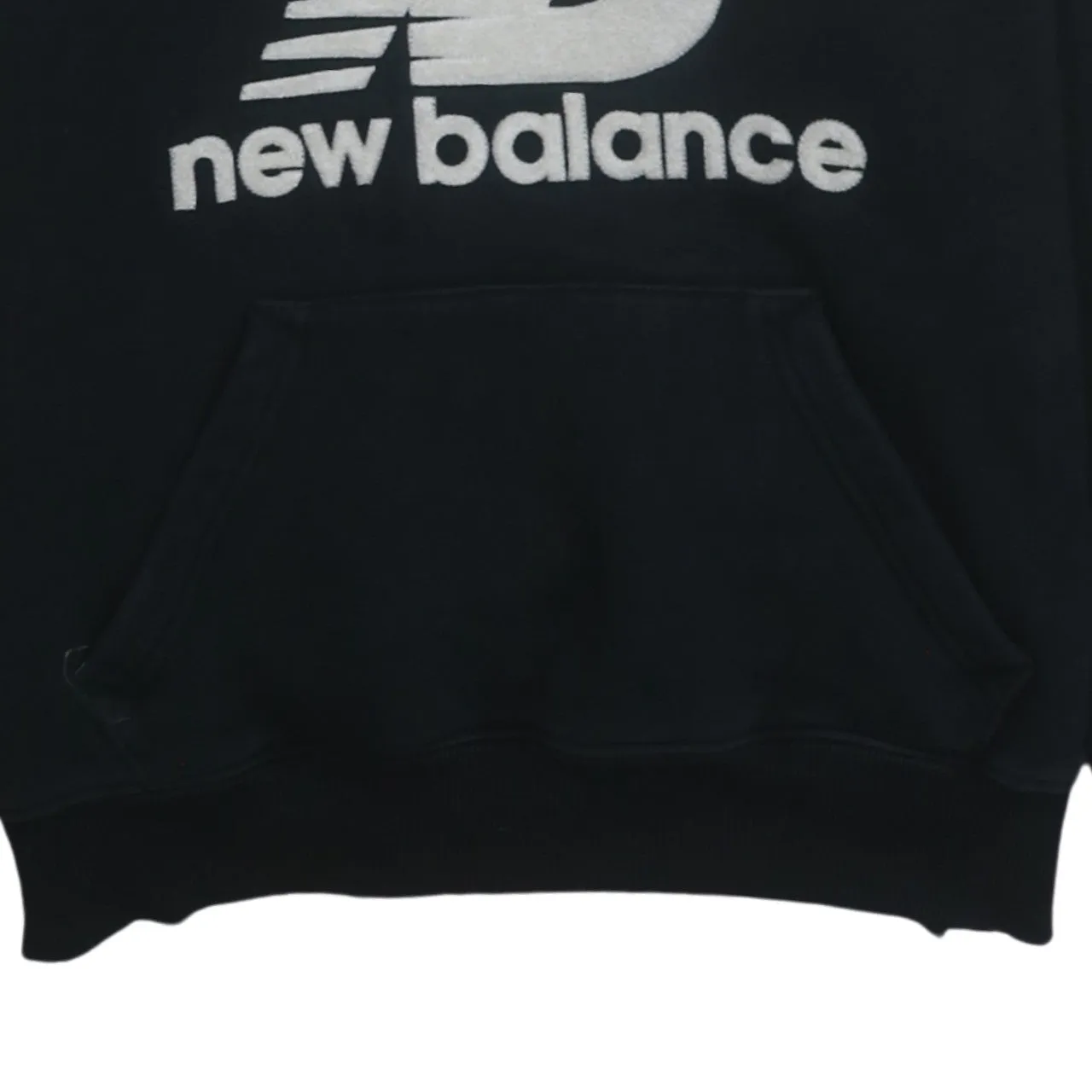 New Balance Black Hoodie Women's Medium Large Printed Logo Front Pocket Pullover Sweatshirt sold by Vintage Club product image thumbnail 4