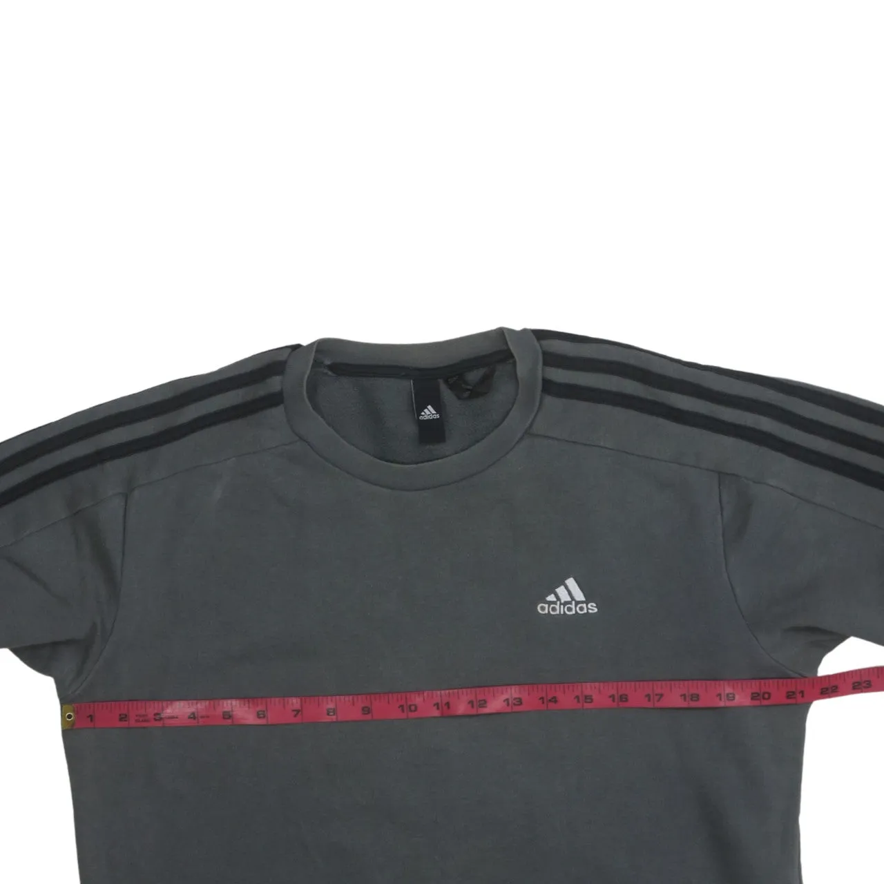 Adidas 90's Striped Sleeve Crew Neck Sweatshirt Small Grey sold by Vintage Club product image thumbnail 5