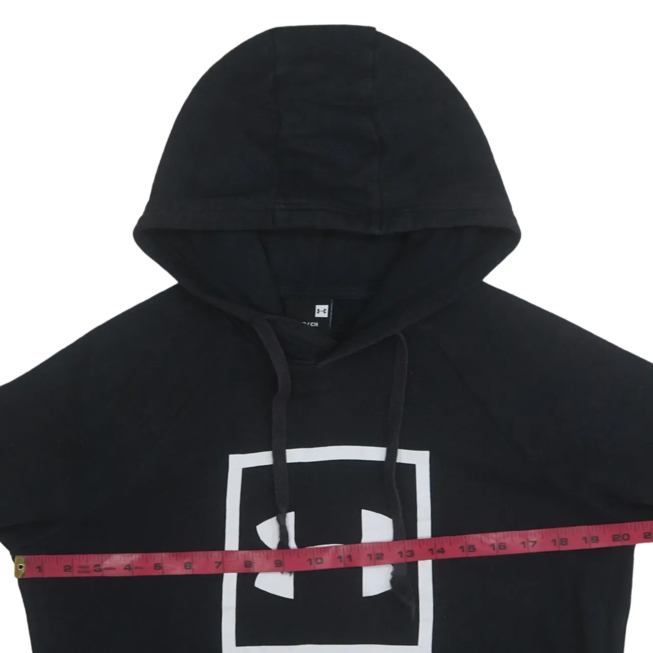 Under Armour Black Hoodie Men’s Small Printed Box Logo Front Pocket Fleece Sweatshirt sold by Vintage Club product image thumbnail 5