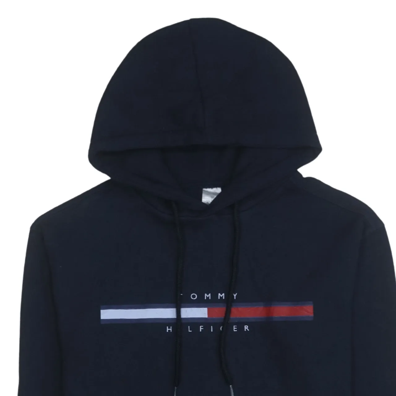 Tommy Hilfiger 90's Spellout Pullover Hoodie Medium Navy Blue sold by Vintage Club product image thumbnail 3