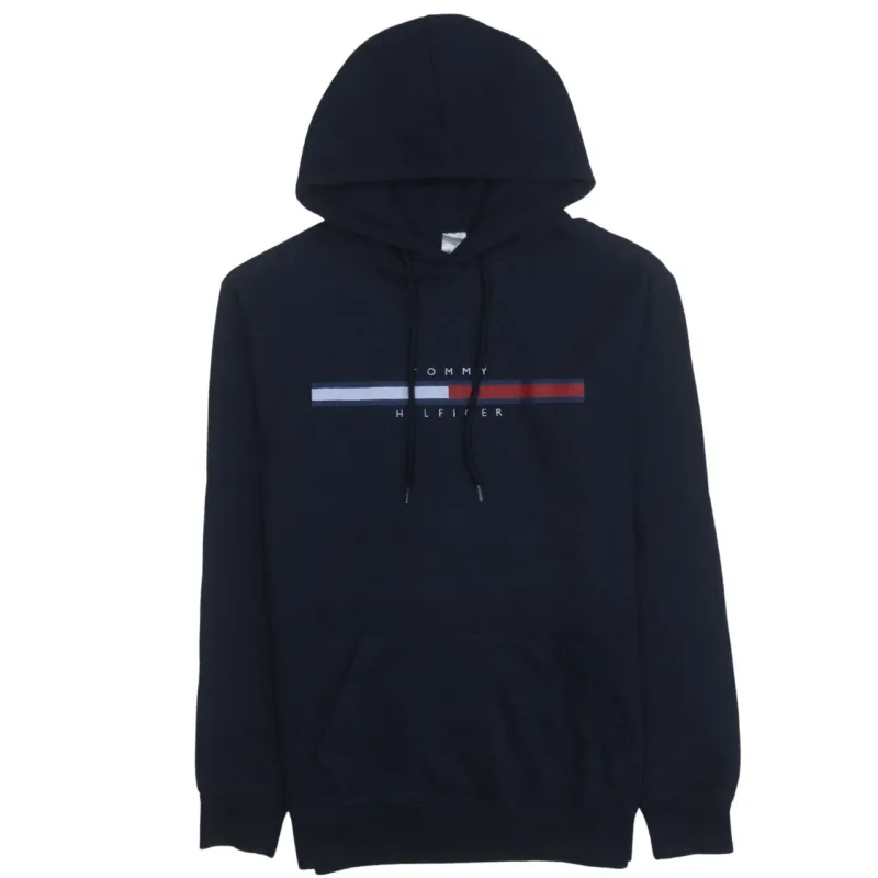 Tommy Hilfiger 90's Spellout Pullover Hoodie Medium Navy Blue made by Tommy Hilfiger