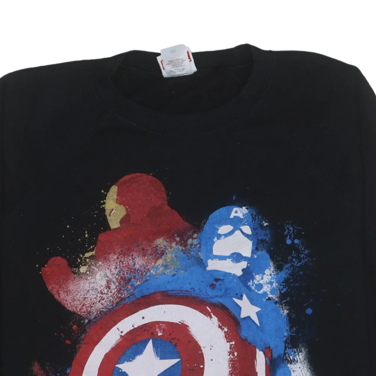 Marvel Black Sweatshirt Women's XXLarge Printed Captain America Iron Man Graphic Pullover Top sold by Vintage Club product image thumbnail 3