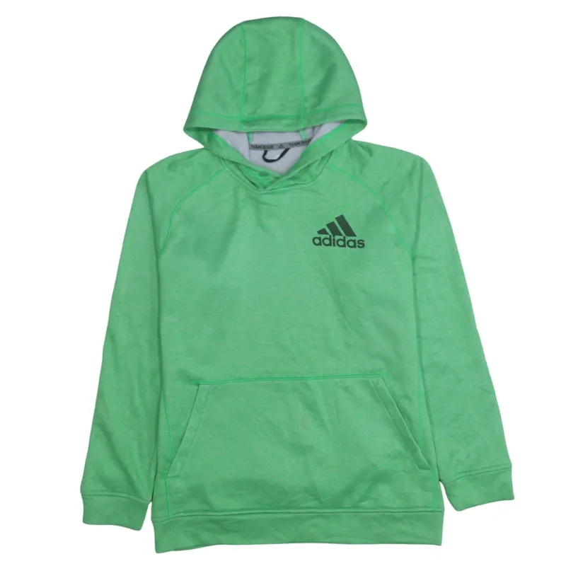 Adidas 90's Drawstring Pockets Pullover Hoodie Medium Green sold by Vintage Club