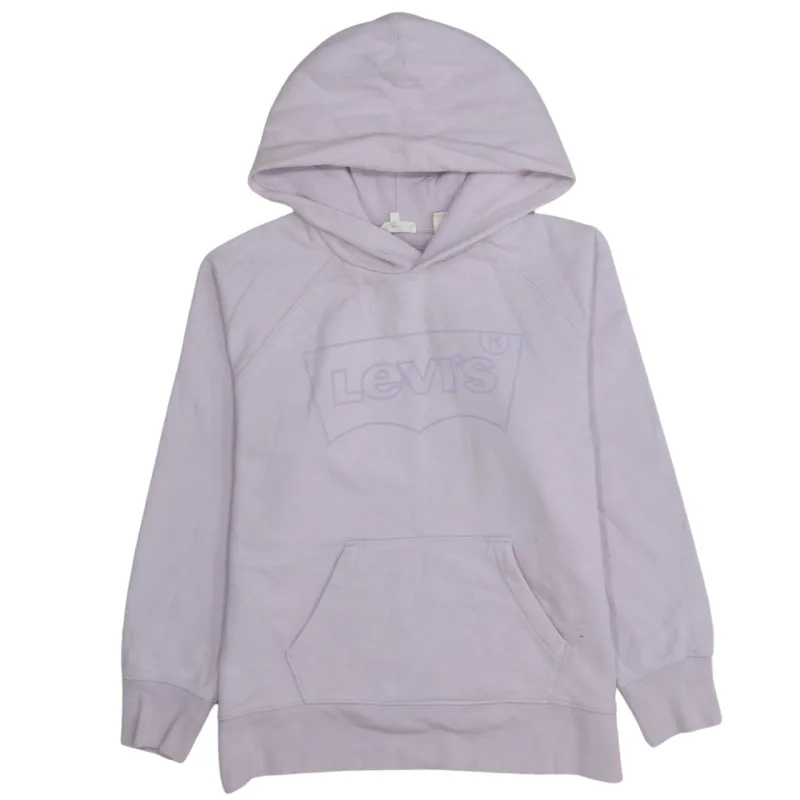 Levi's 90's Spellout Pullover Hoodie Small Pink sold by Vintage Club