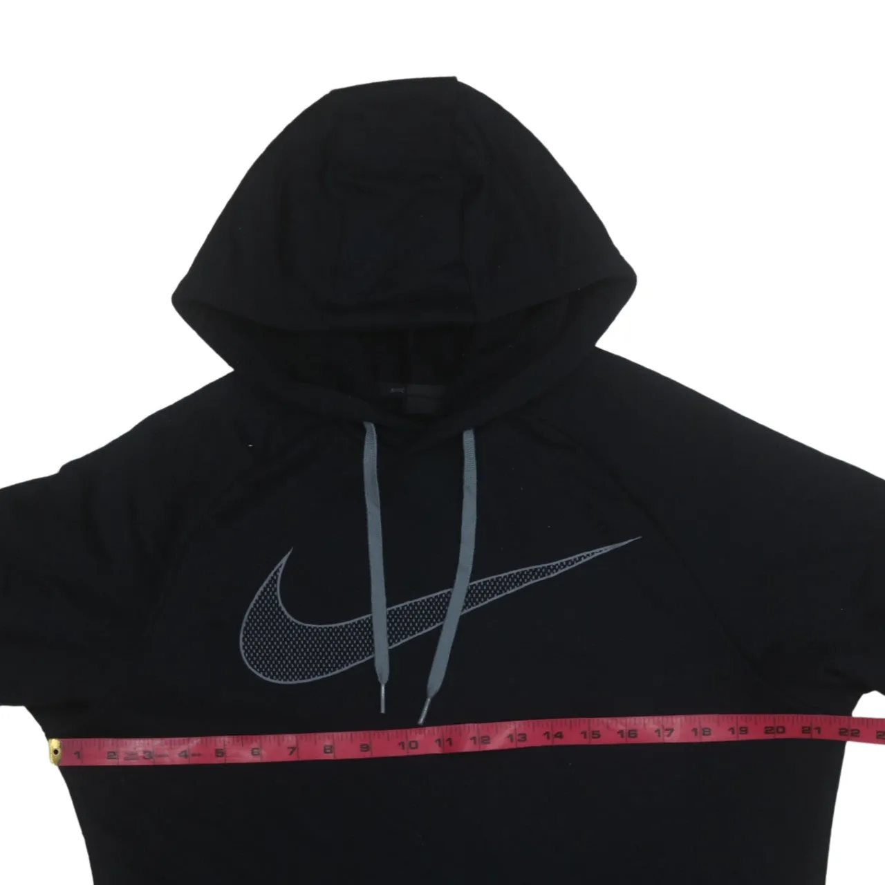 Nike 90's Center Middle Swoosh Pullover Hoodie Medium Black sold by Vintage Club product image thumbnail 5