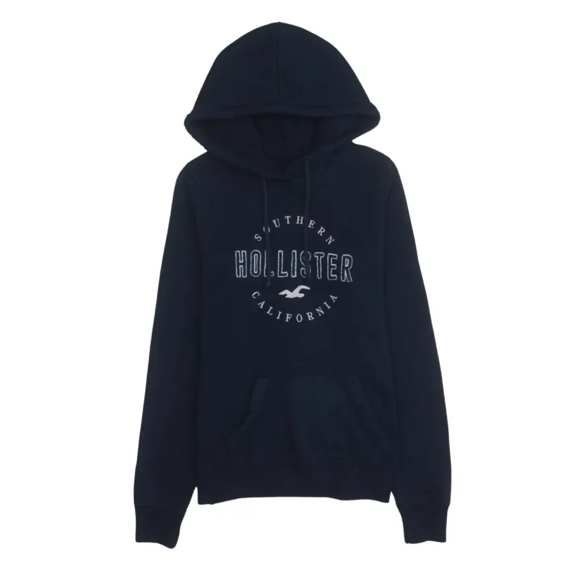 Hollister 90's Spellout Pullover Hoodie XSmall Navy Blue sold by Vintage Club