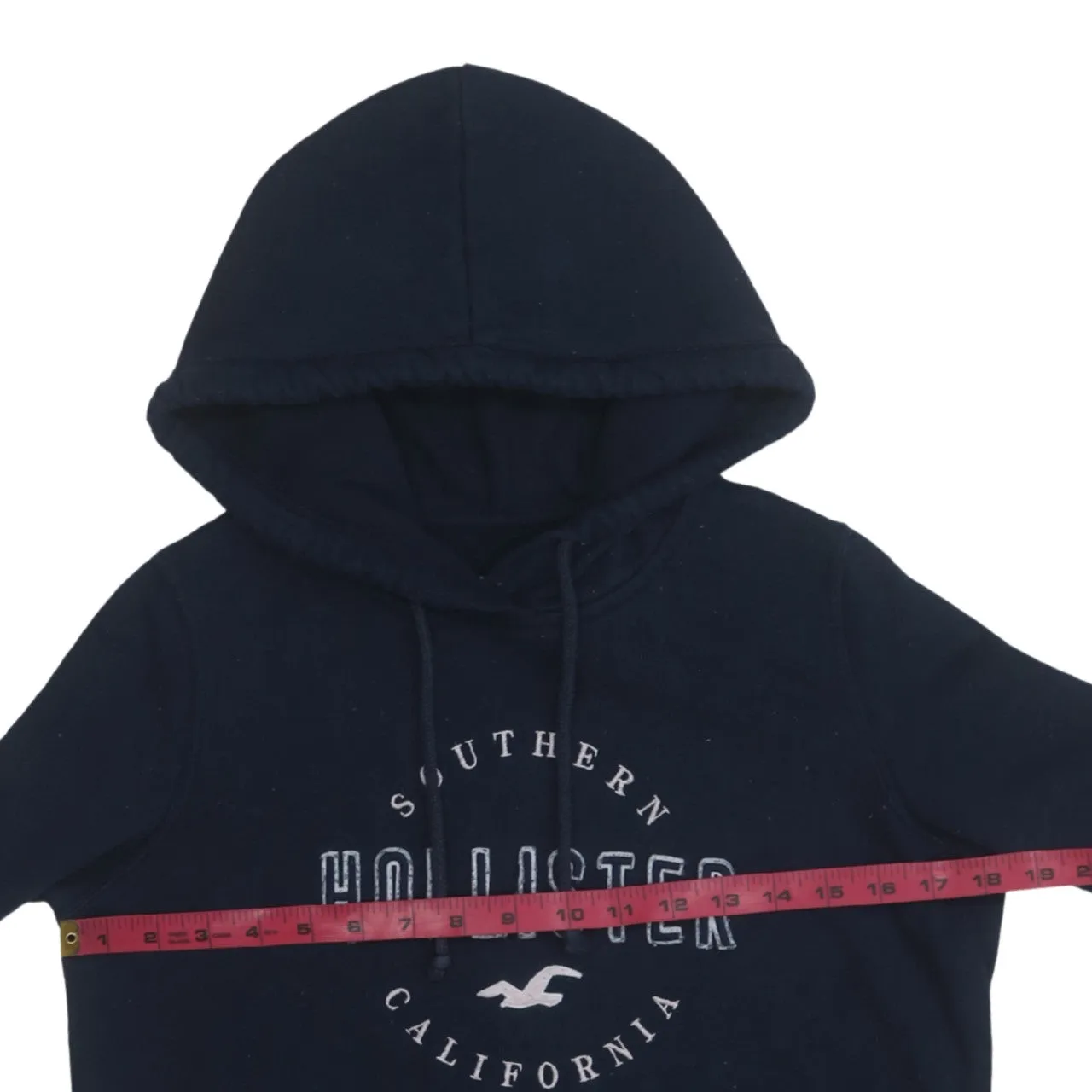 Hollister 90's Spellout Pullover Hoodie XSmall Navy Blue sold by Vintage Club product image thumbnail 5