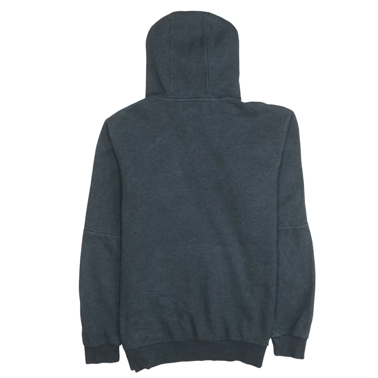 Adidas 90's Striped Sleeve Quarter Zip Hoodie Large Grey sold by Vintage Club product image thumbnail 2