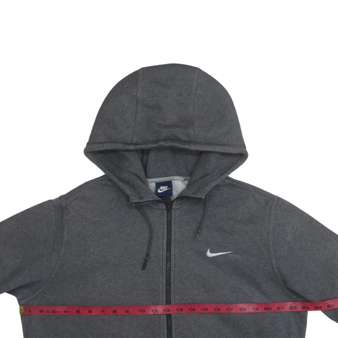 Nike 90's Swoosh Full Zip Up Hoodie Large Grey sold by Vintage Club product image thumbnail 5