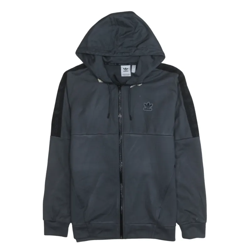 Adidas 90's Sportswear Full Zip Up Hoodie Large Grey made by Adidas