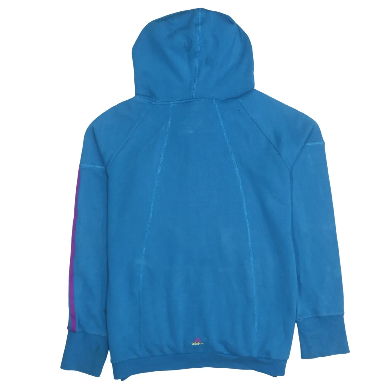 Adidas 90's Spellout Pullover Hoodie Large Blue sold by Vintage Club product image thumbnail 2