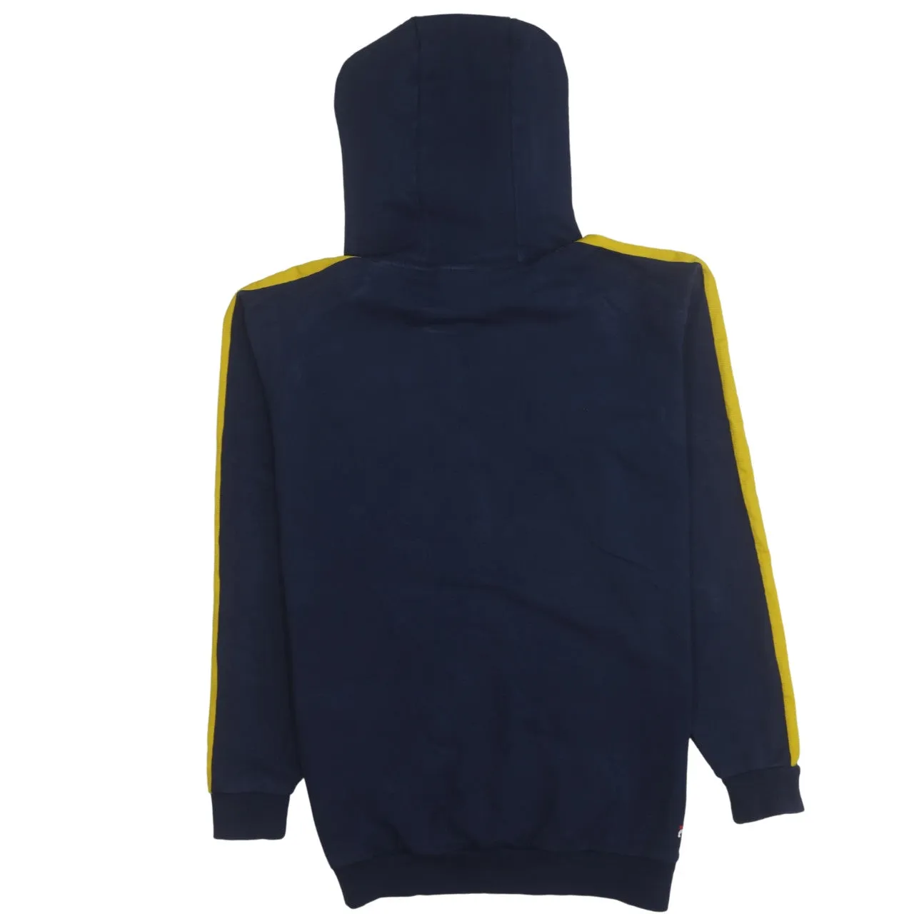 Fila Navy Blue Hoodie Women’s XSmall Printed Logo Stripe Sleeves Pullover Sweatshirt sold by Vintage Club product image thumbnail 2