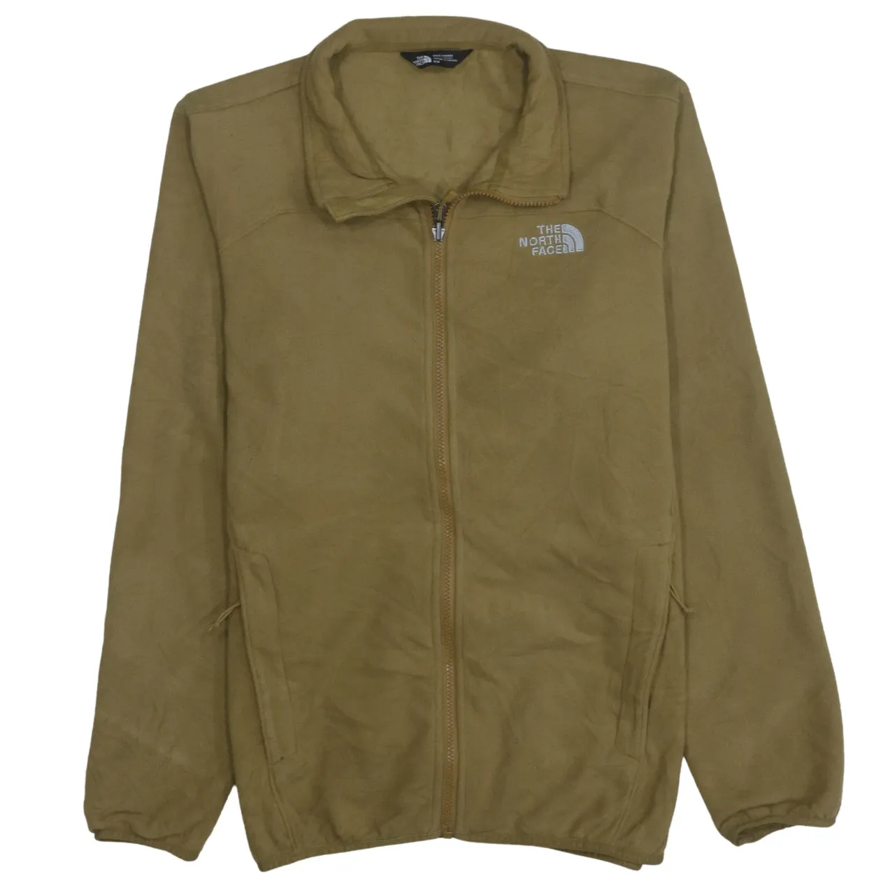 The North Face 90's Hiking Warm Full Zip Up Fleece Jumper Medium Brown sold by Vintage Club