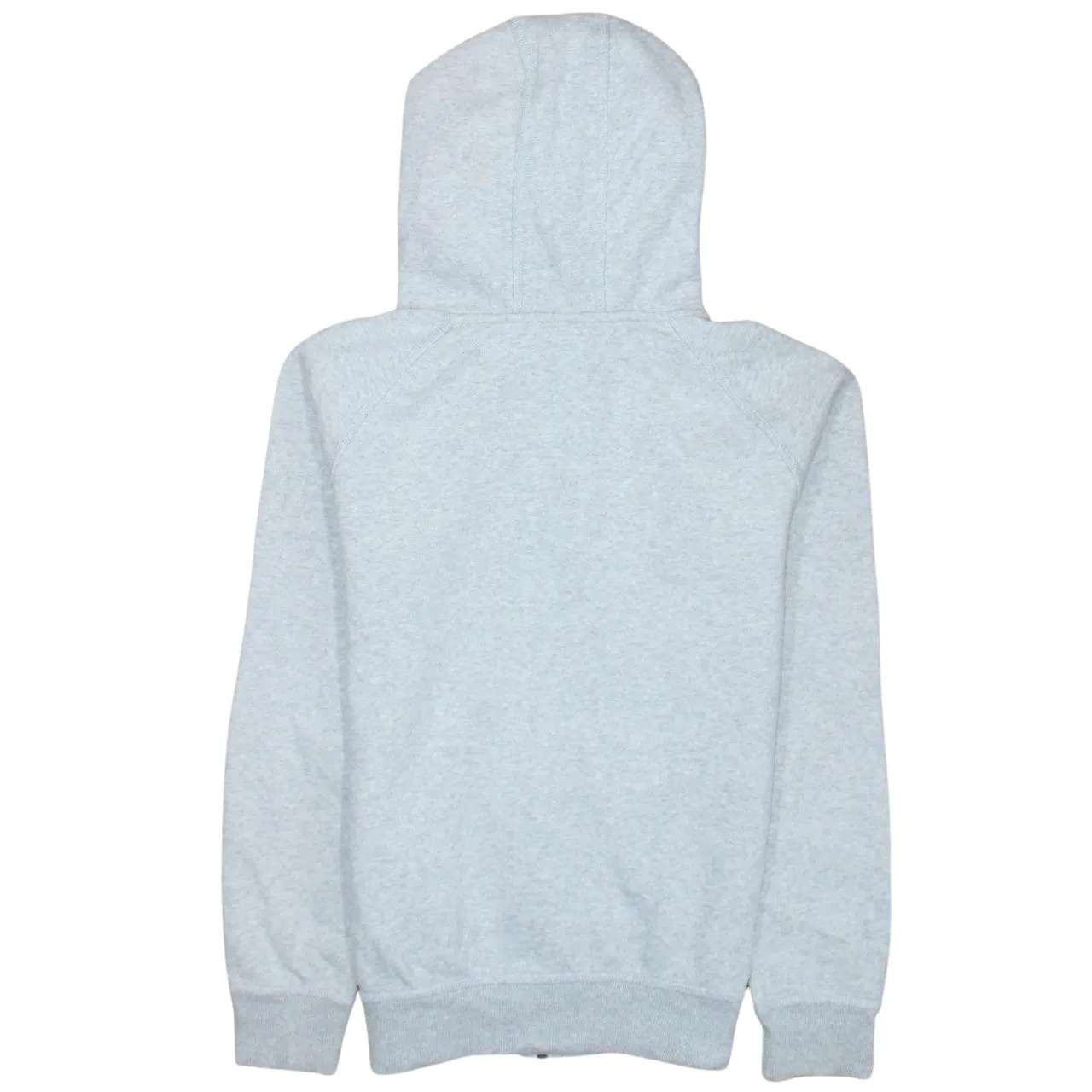 Adidas Light Grey Zip Hoodie Women’s Small Originals Trefoil Printed Logo Pockets Sweatshirt sold by Vintage Club product image thumbnail 2