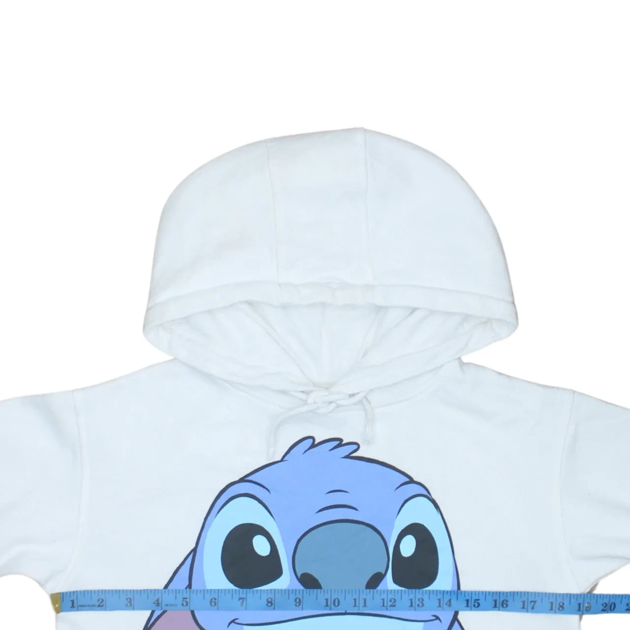 Disney White Hoodie Women’s XXSmall Stitch Printed Graphic Pullover Hooded Sweatshirt sold by Vintage Club product image thumbnail 5
