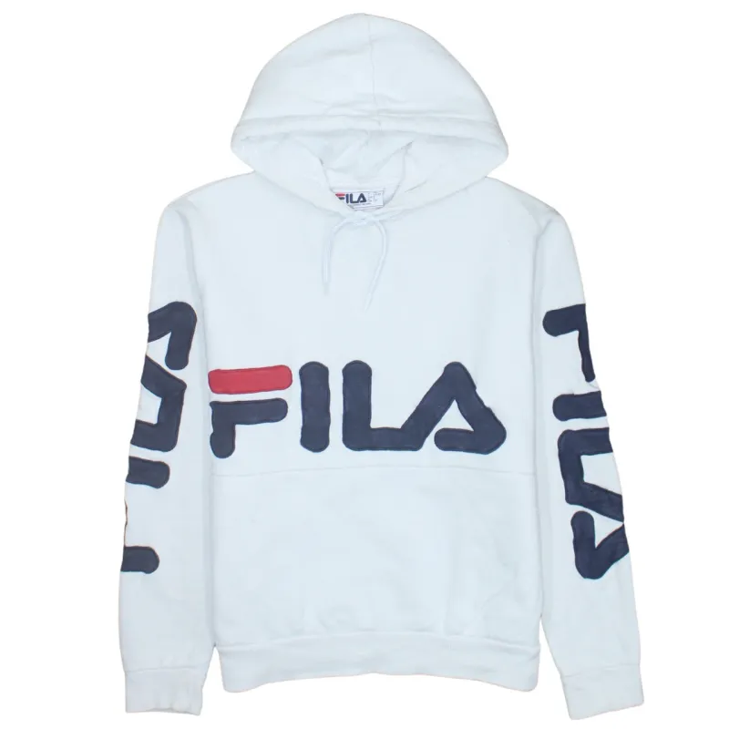 Fila 90's Spellout Pullover Hoodie Small White sold by Vintage Club