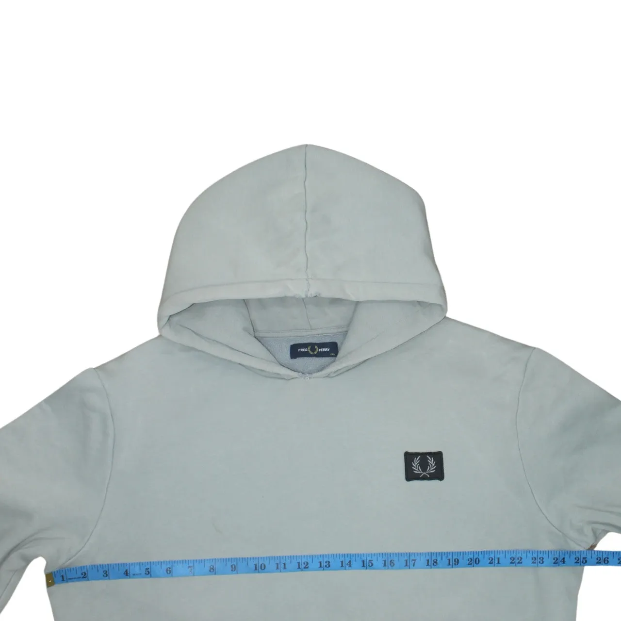 Quiksilver Light Grey Hoodie Women’s XXLarge Chest Logo Patch Front Pouch Fleece Sweatshirt sold by Vintage Club product image thumbnail 5