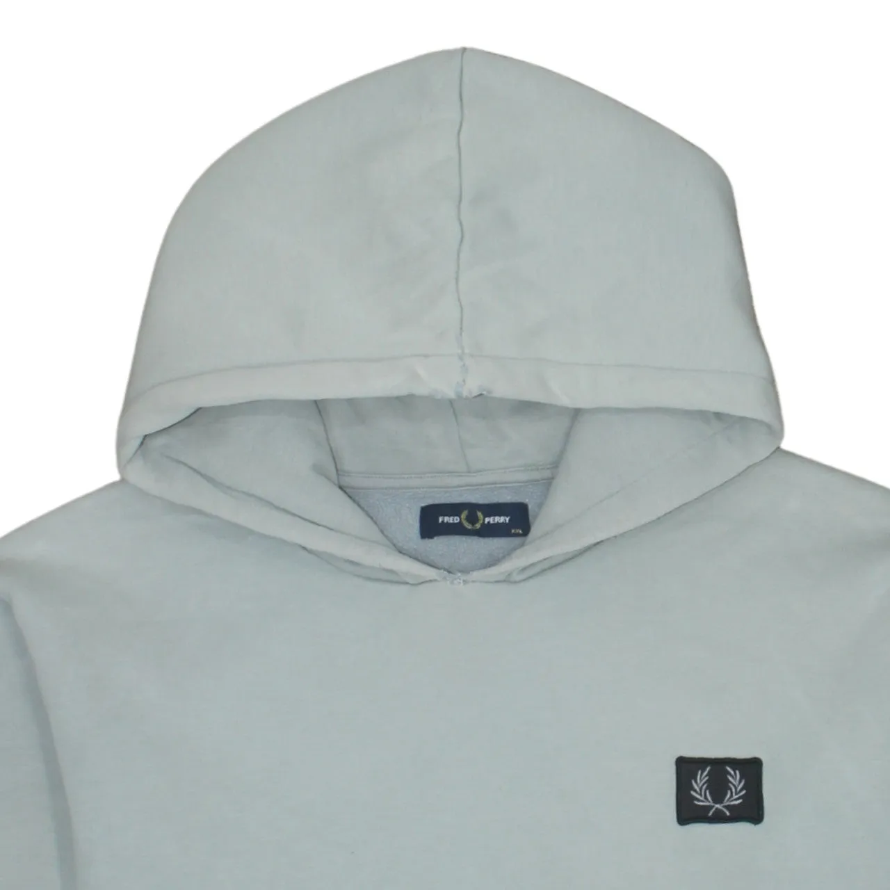 Quiksilver Light Grey Hoodie Women’s XXLarge Chest Logo Patch Front Pouch Fleece Sweatshirt sold by Vintage Club product image thumbnail 3