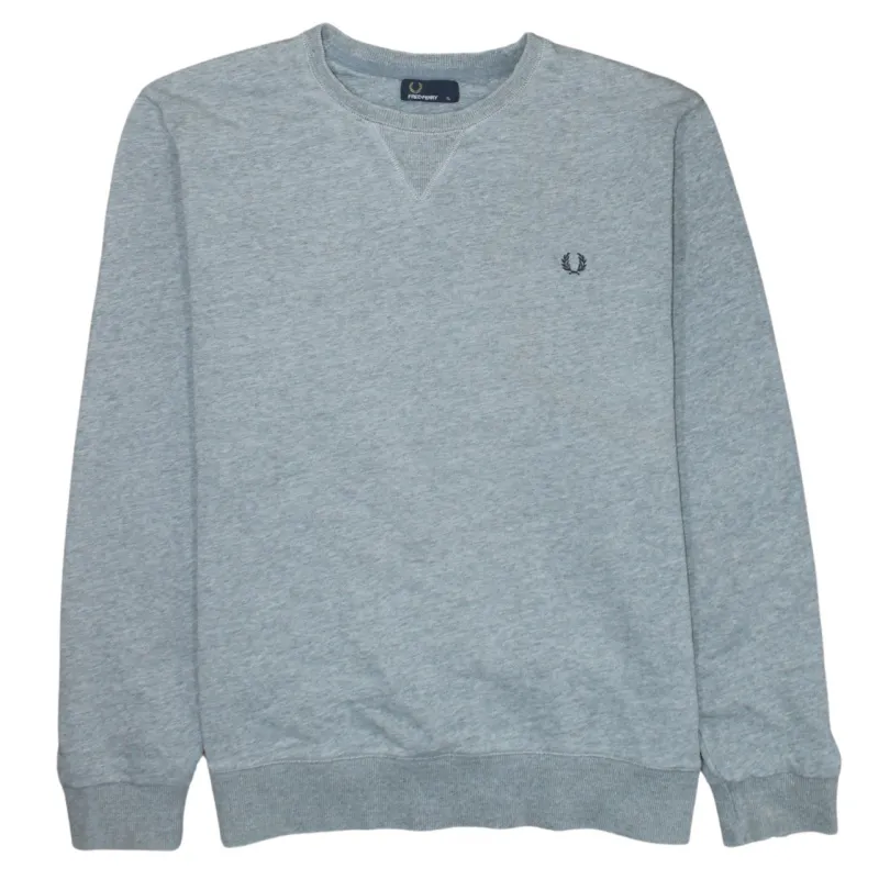 FRED PERRY 90's Lightweight Crew Neck Sweatshirt XLarge Grey sold by Vintage Club