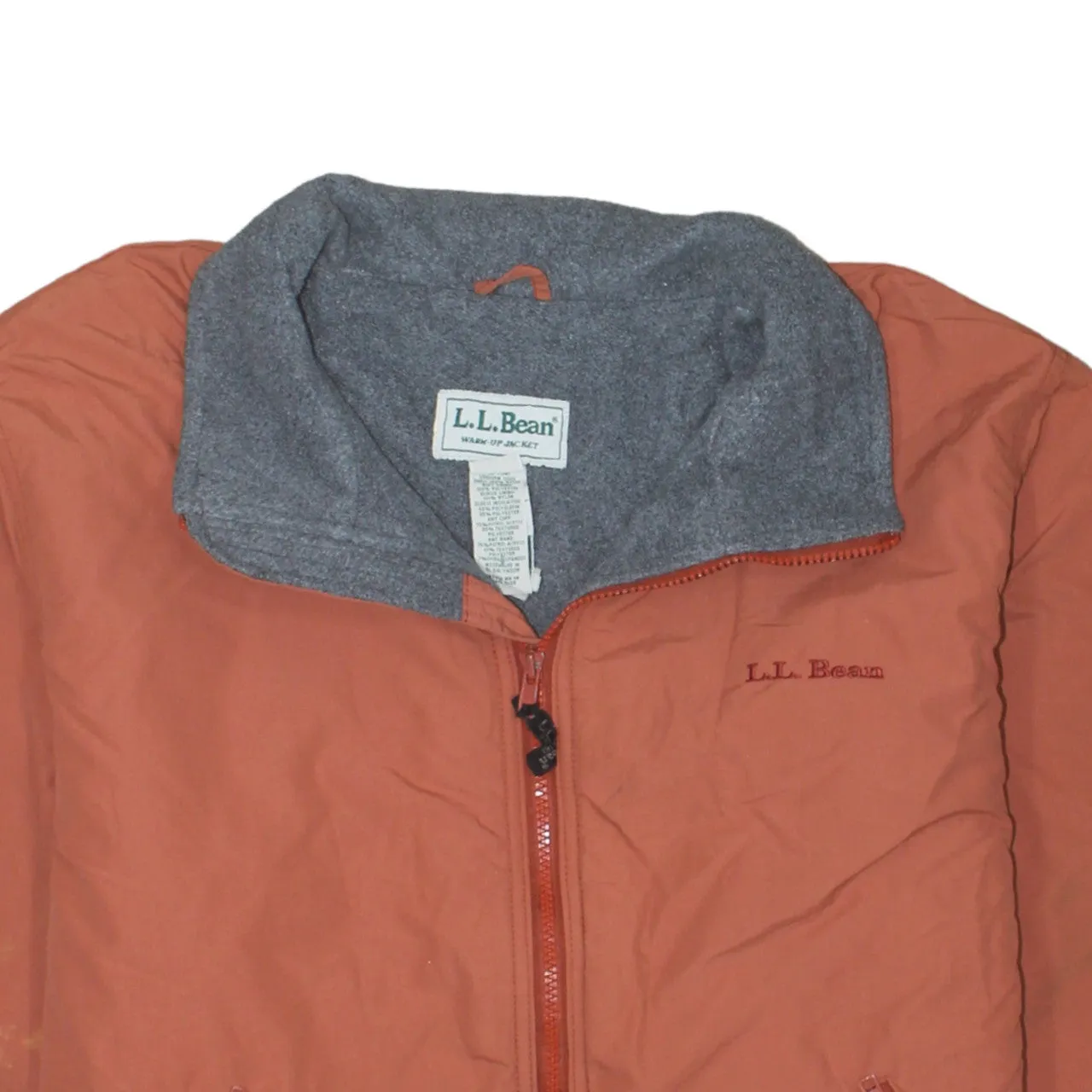 L.L.Bean 90's Lightweight Full Zip Up Windbreaker Large Orange sold by Vintage Club product image thumbnail 3