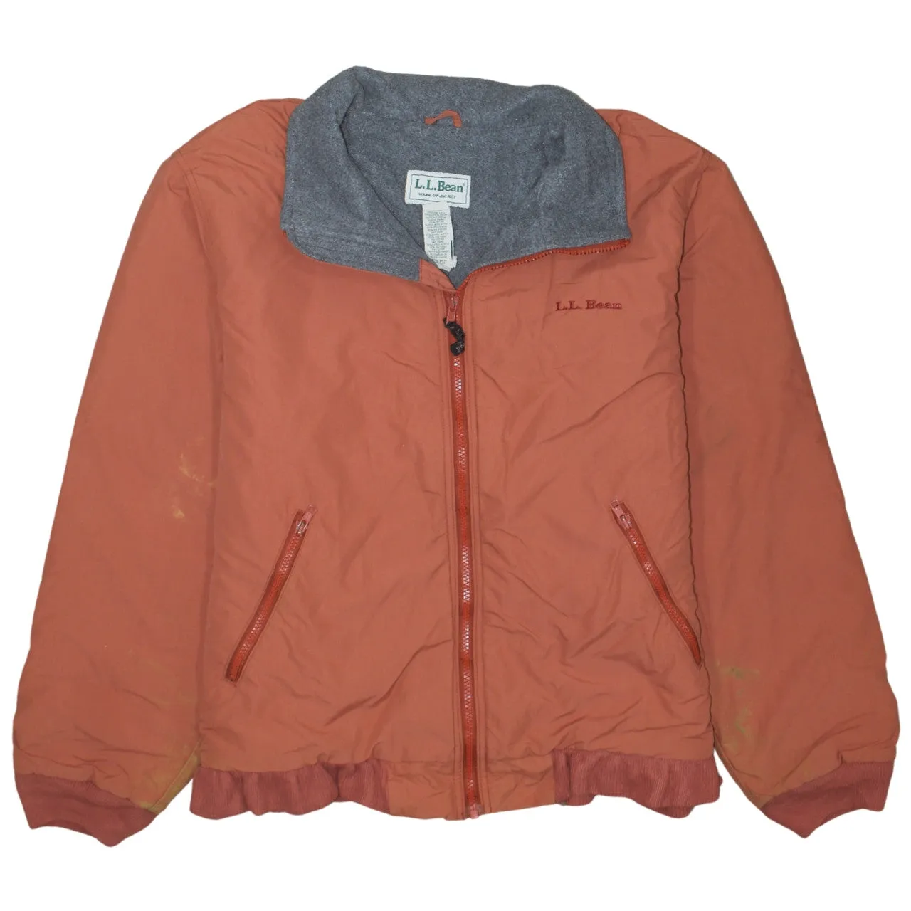 L.L.Bean 90's Lightweight Full Zip Up Windbreaker Large Orange sold by Vintage Club
