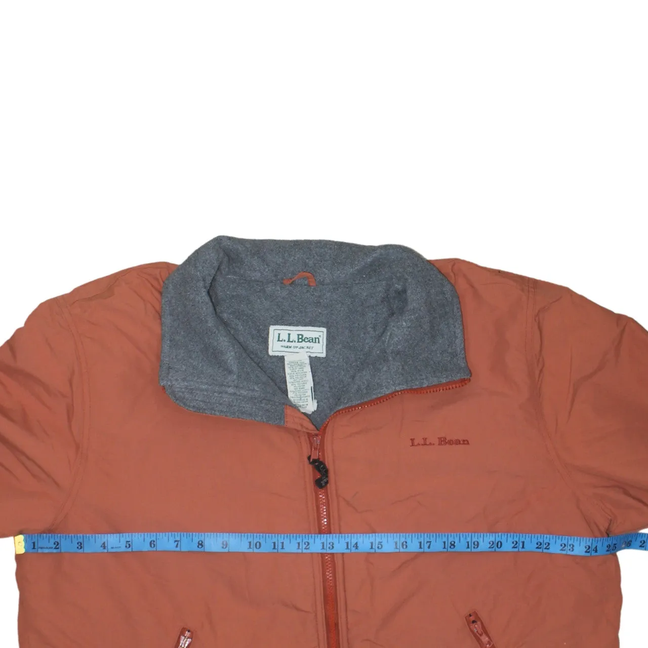 L.L.Bean 90's Lightweight Full Zip Up Windbreaker Large Orange sold by Vintage Club product image thumbnail 5