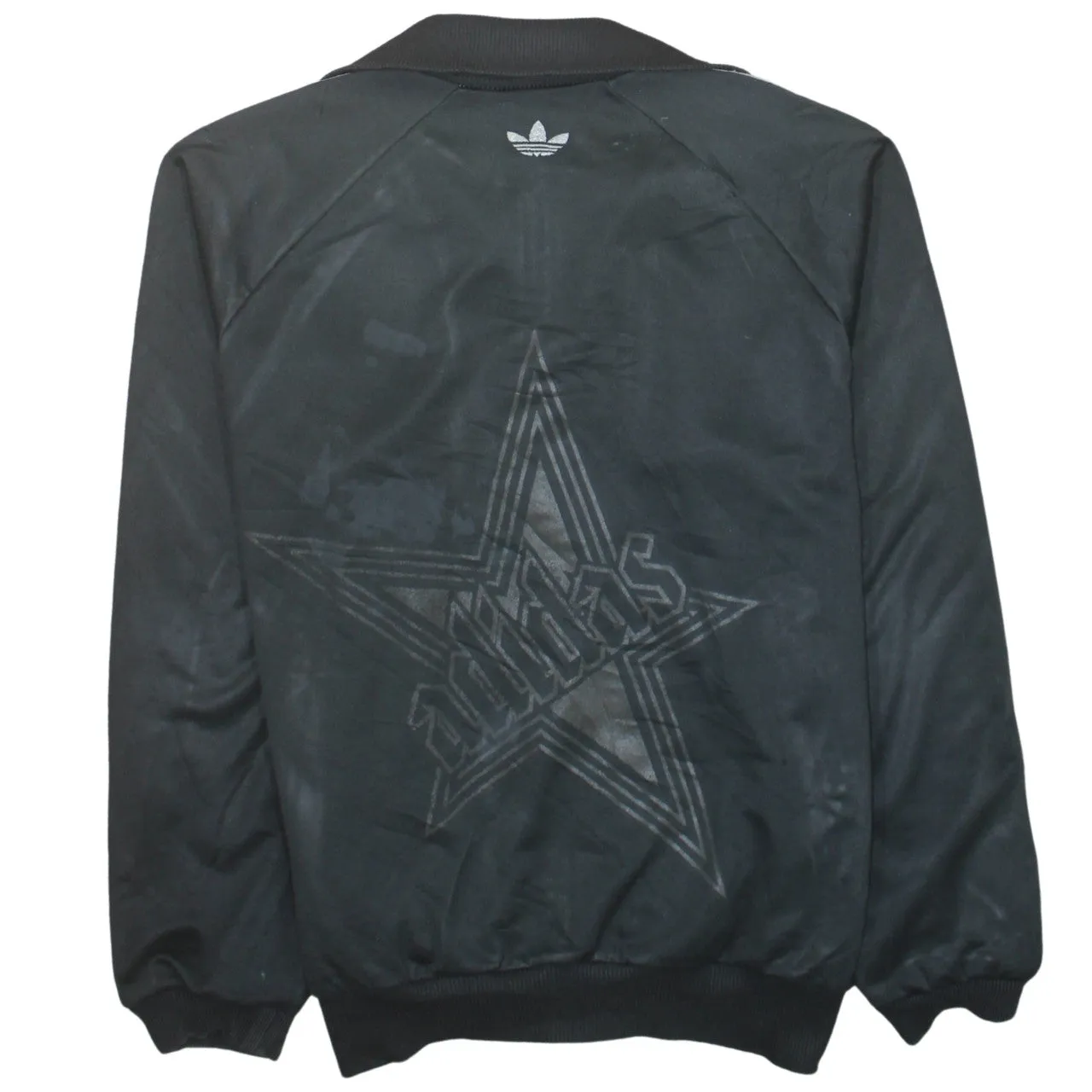 Adidas 90's Striped Sleeve Full Zip Up Sweatshirt Medium Black sold by Vintage Club product image thumbnail 2