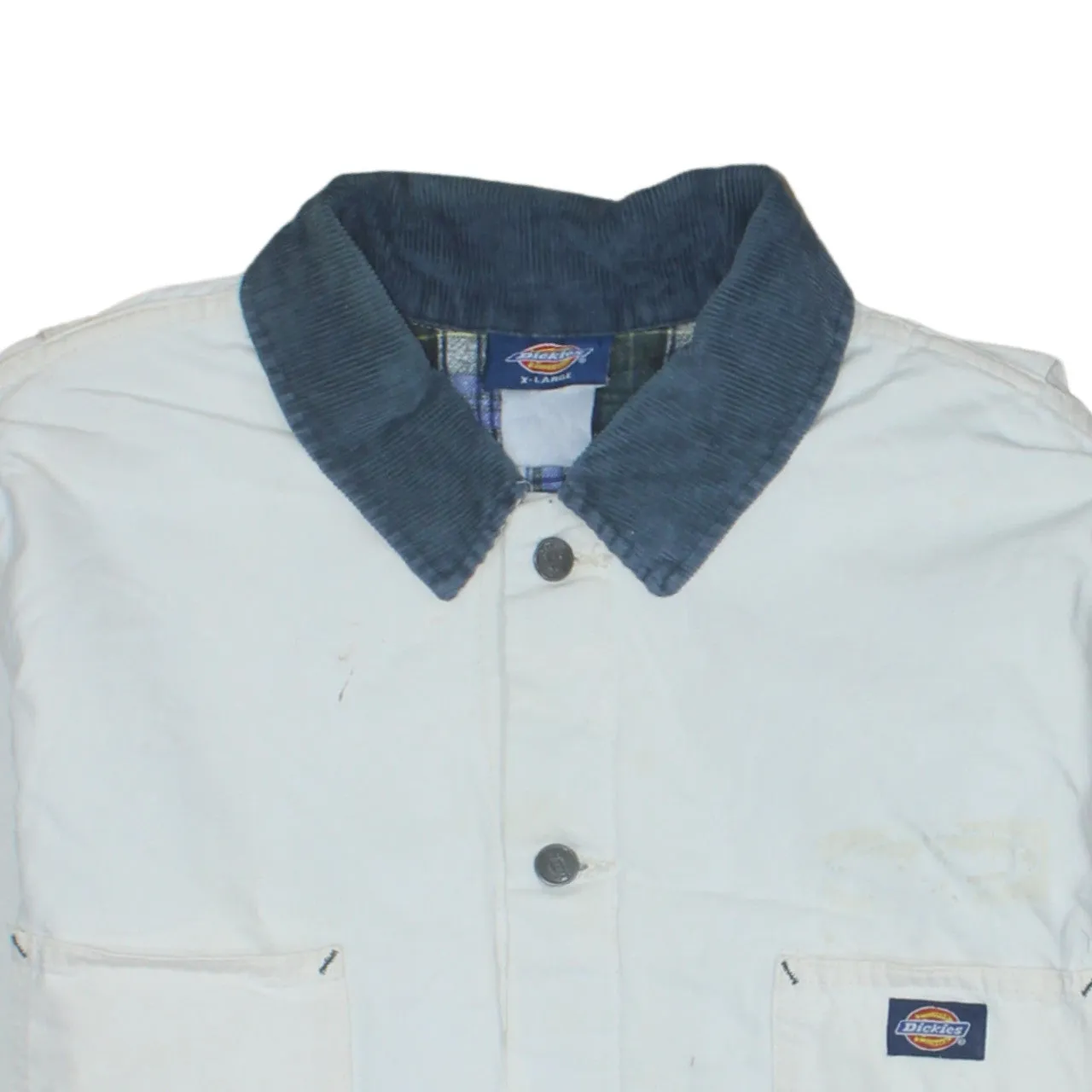 Dickies 90's Plain Button Up Windbreaker XLarge White sold by Vintage Club product image thumbnail 3