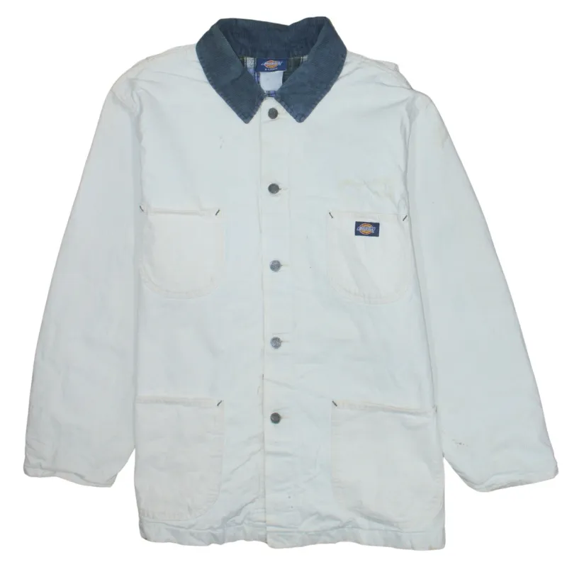 Dickies 90's Plain Button Up Windbreaker XLarge White sold by Vintage Club