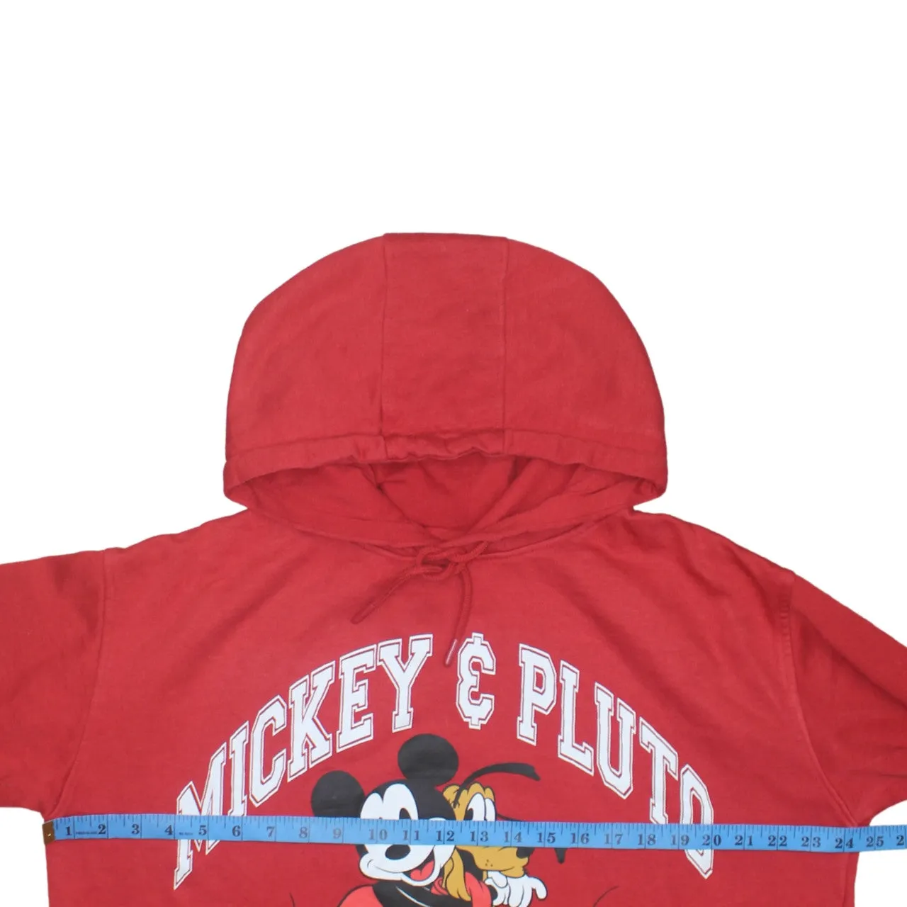 Disney 90's Mickey Mouse & Pluto Pullover Hoodie Medium Red sold by Vintage Club product image thumbnail 5